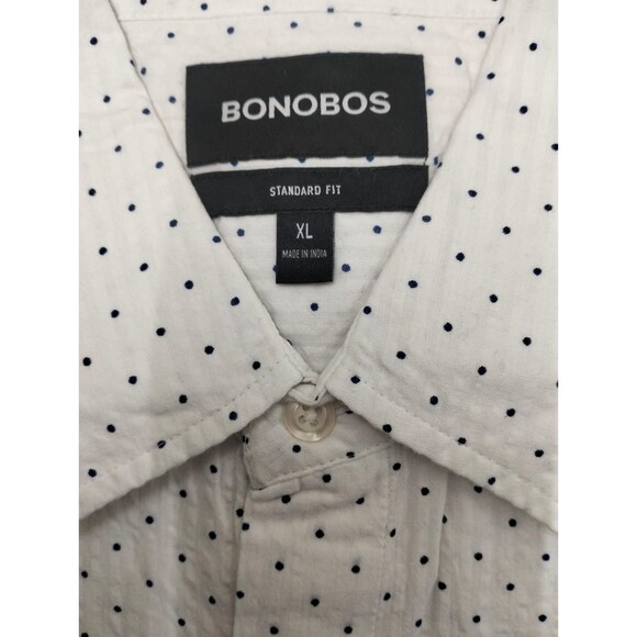 BONOBOS Riviera Short Sleeve Men's Shirt Buttondown Print Standard Fit XL 283216 - Picture 6 of 6